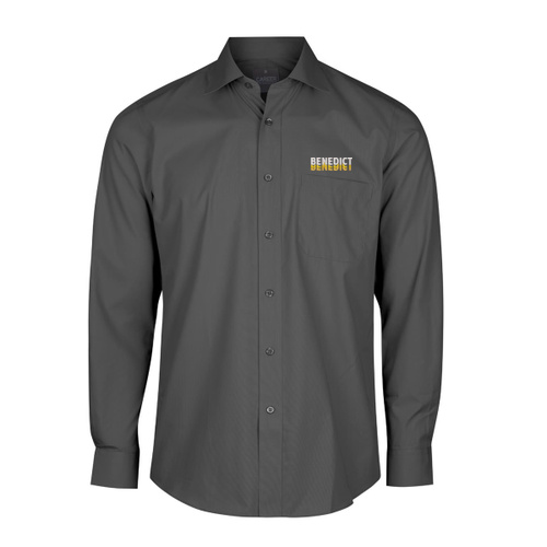 Benedict - Men's Premium Poplin Business Shirt - Relaxed Fit with Pocket Thumbnail