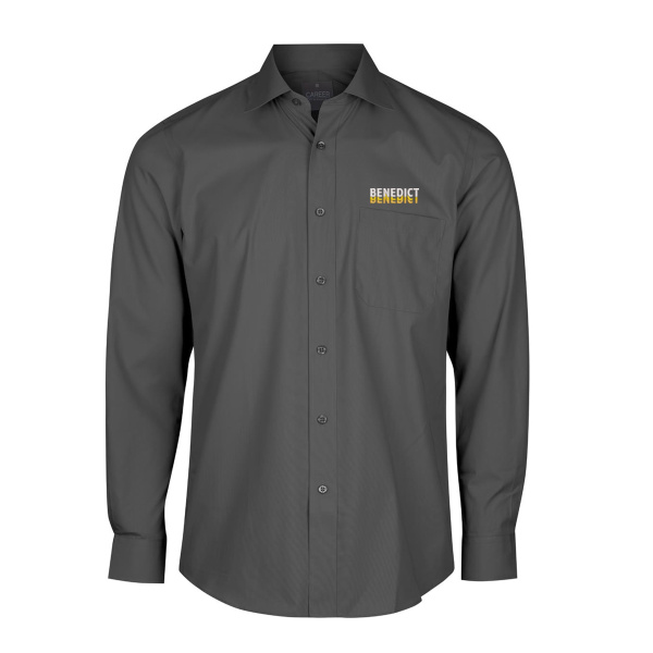 Benedict - Men's Premium Poplin Business Shirt - Relaxed Fit with Pocket Thumbnail