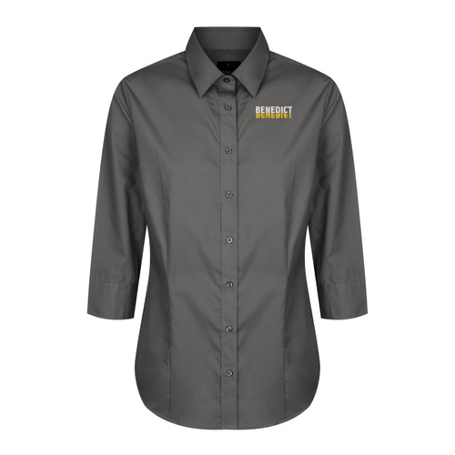 Benedict - Women's Premium Poplin Business Shirt - 3/4 Sleeve Thumbnail