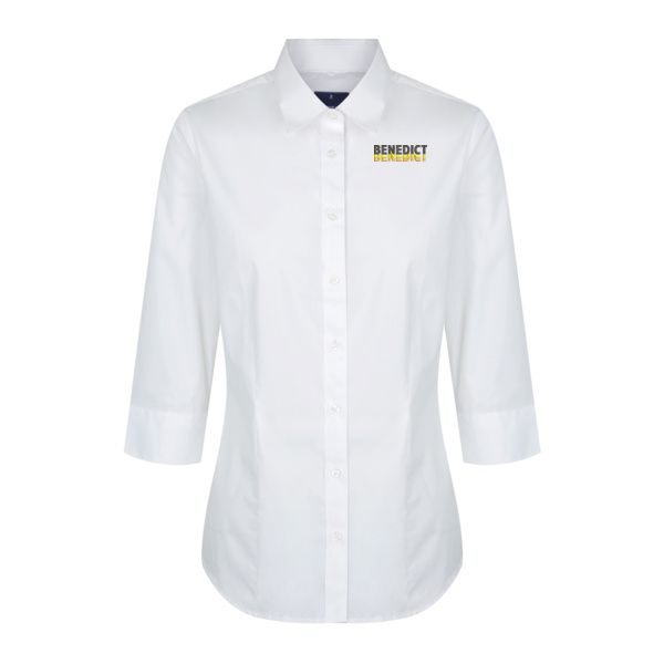Benedict - Women's Premium Poplin Business Shirt - 3/4 Sleeve Thumbnail