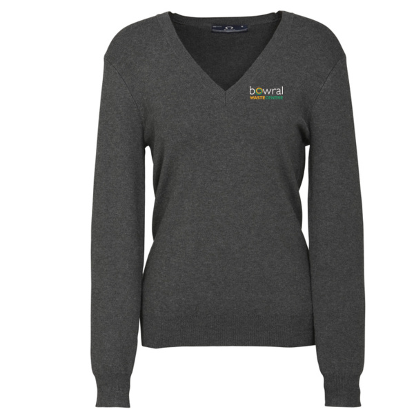 Bowral WasteCentre - Women's V-Neck Knit Pullover Thumbnail