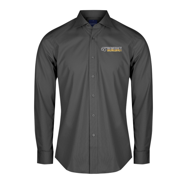 Benedict - 60th Men's Premium Poplin Business Shirt - Slim Fit  No Pocket Thumbnail