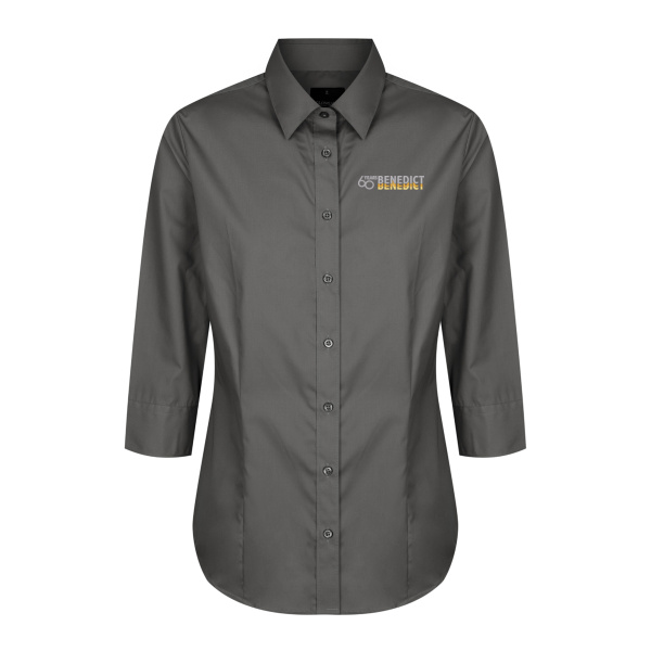 Benedict - 60th Women's Premium Poplin Business Shirt - 3/4 Sleeve Thumbnail