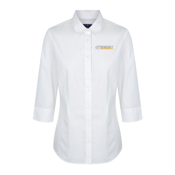 Benedict - 60th Women's Premium Poplin Business Shirt - 3/4 Sleeve Thumbnail
