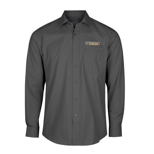 Benedict - 60th Men's Premium Poplin Business Shirt - Relaxed Fit with Pocket Thumbnail