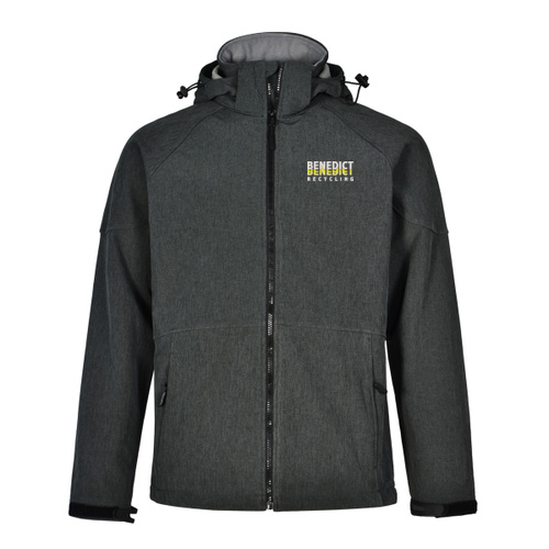 Benedict Recycling - Men's Performance Softshell Jacket with Detachable Hood Thumbnail