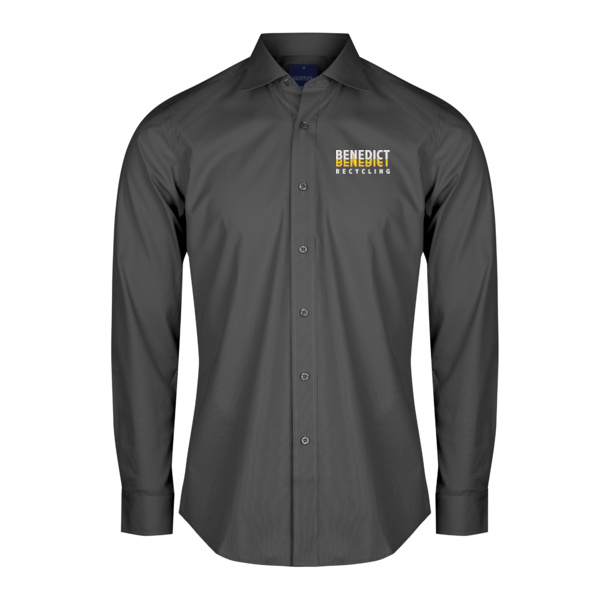 Benedict Recycling - Men's Premium Poplin Business Shirt - Slim Fit  No Pocket Thumbnail