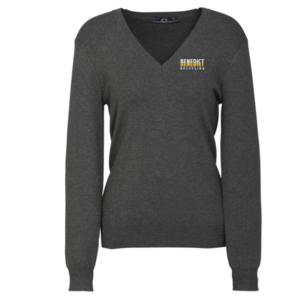 Benedict Recycling - Women's V-Neck Knit Pullover Thumbnail